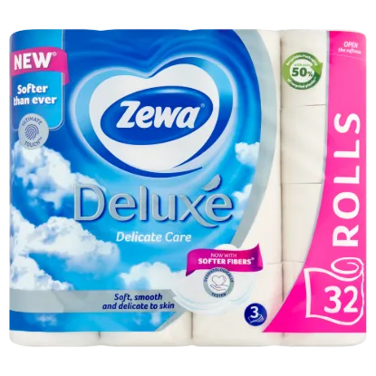 Zewa Deluxe Delicate Care toalettpapír 3 rétegű 32 tekercs termékhez kapcsolódó kép