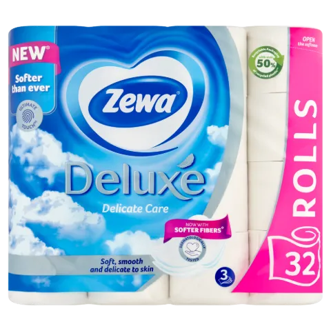 Zewa Deluxe Delicate Care toalettpapír 3 rétegű 32 tekercs termékhez kapcsolódó kép
