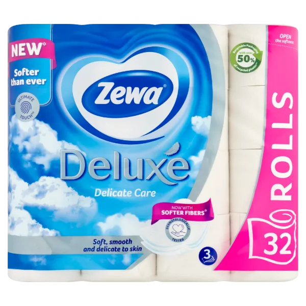 Zewa Deluxe Delicate Care toalettpapír 3 rétegű 32 tekercs termékhez kapcsolódó kép