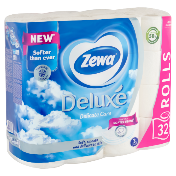 Zewa Deluxe Delicate Care toalettpapír 3 rétegű 32 tekercs termékhez kapcsolódó kép
