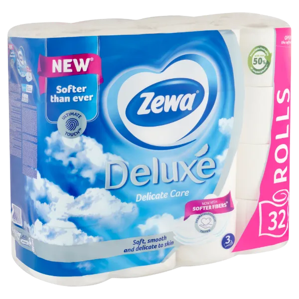 Zewa Deluxe Delicate Care toalettpapír 3 rétegű 32 tekercs termékhez kapcsolódó kép