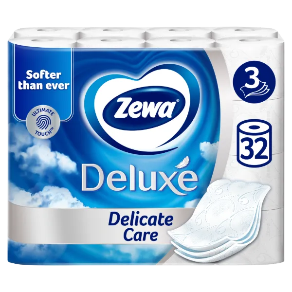 Zewa Deluxe Delicate Care toalettpapír 3 rétegű 32 tekercs termékhez kapcsolódó kép