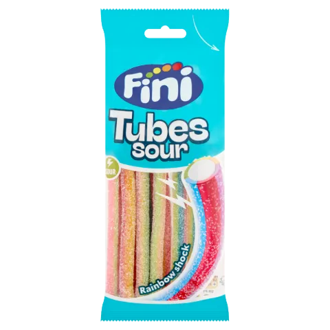 Fini Tubes szivárvány savanyú gumicukor 80g termékhez kapcsolódó kép