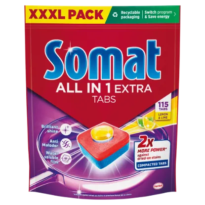Somat All in One Extra Lemon & Lime mosogatógép tabletta 115 db 115 db termékhez kapcsolódó kép