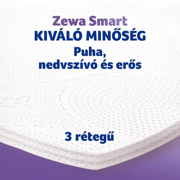 Zewa Smart 3 rétegű toalettpapír 8=16 tekercs termékhez kapcsolódó kép