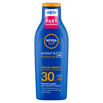 NIVEA SUN Protect & Moisture hidratáló naptej FF30 200 ml termékhez kapcsolódó kép