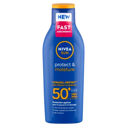 NIVEA SUN Protect & Moisture hidratáló naptej FF50+ 200 ml termékhez kapcsolódó kép
