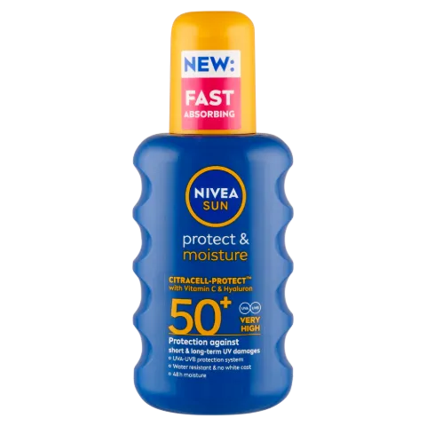 NIVEA SUN Protect & Moisture napozó spray FF50+ 200 ml termékhez kapcsolódó kép