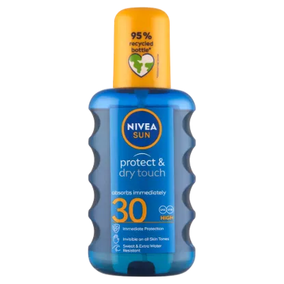 NIVEA SUN Protect & Dry Touch átlátszó hűsítő napozó spray FF30 200 ml termékhez kapcsolódó kép