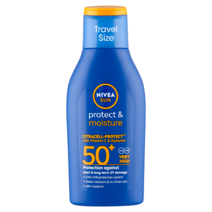 NIVEA SUN Protect & Moisture hidratáló naptej FF50+ 100 ml termékhez kapcsolódó kép