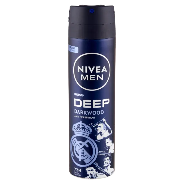 Nivea Men Deo spray 150 ml Deep Darkwood Real Madrid limitált kiadás termékhez kapcsolódó kép