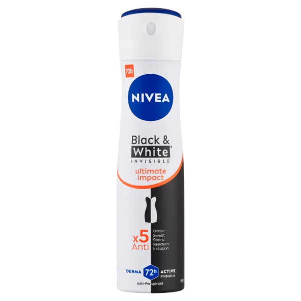 NIVEA Black & White Invisible Ultimate Impact izzadásgátló 150 ml termékhez kapcsolódó kép