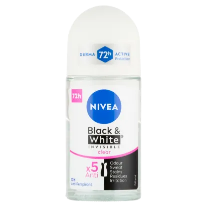 NIVEA Black & White Invisible Clear izzadásgátló 50 ml termékhez kapcsolódó kép