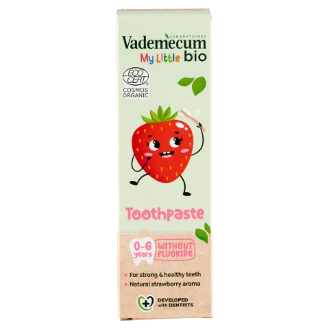 Vademecum Bio Kid eper ízű fogkrém 0-6 12x50ml termékhez kapcsolódó kép
