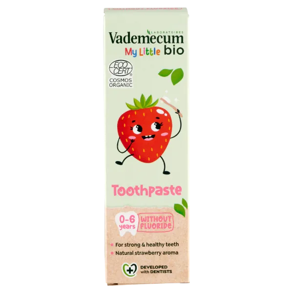 Vademecum Bio Kid eper ízű fogkrém 0-6 12x50ml termékhez kapcsolódó kép