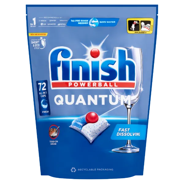 Finish Powerball Quantum All in 1 mosogatógép-kapszula, Regular, 72 db termékhez kapcsolódó kép