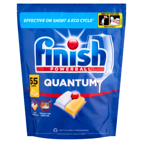 Finish Powerball Quantum All in 1 mosogatógép-kapszula, Lemon, 55 db termékhez kapcsolódó kép
