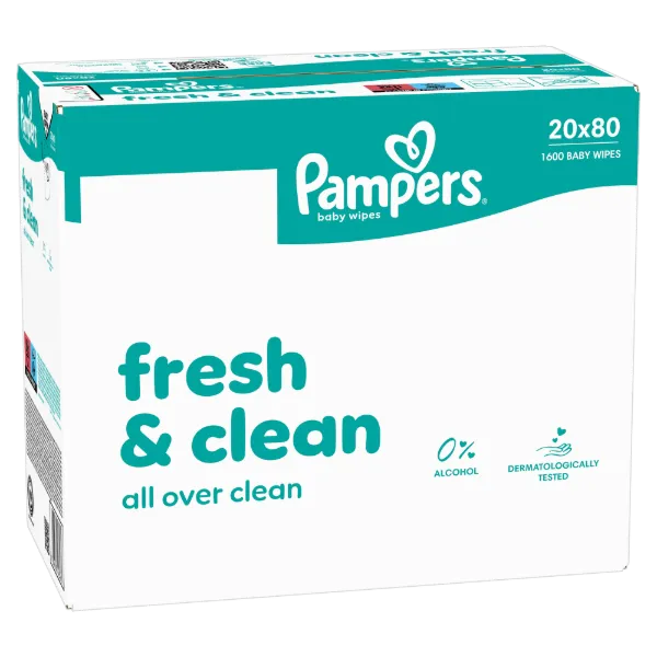 Pampers törlőkendő Fresh Clean XXL 20x80db termékhez kapcsolódó kép