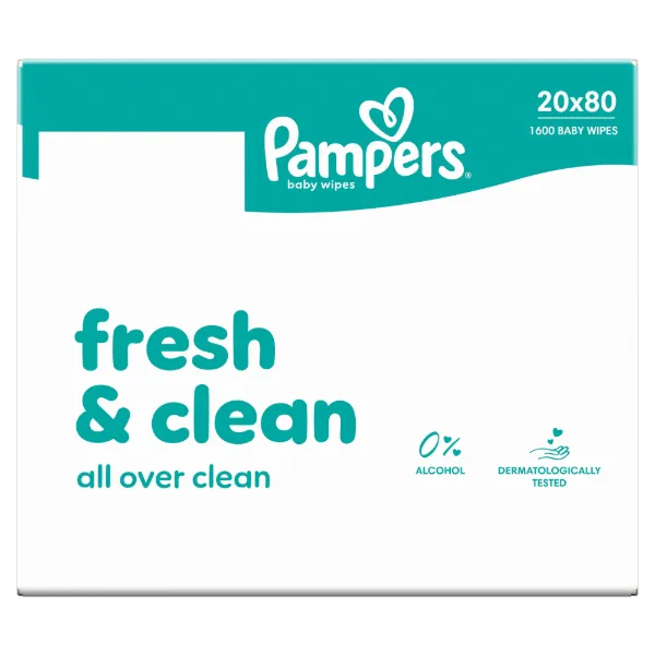 Pampers törlőkendő Fresh Clean XXL 20x80db termékhez kapcsolódó kép