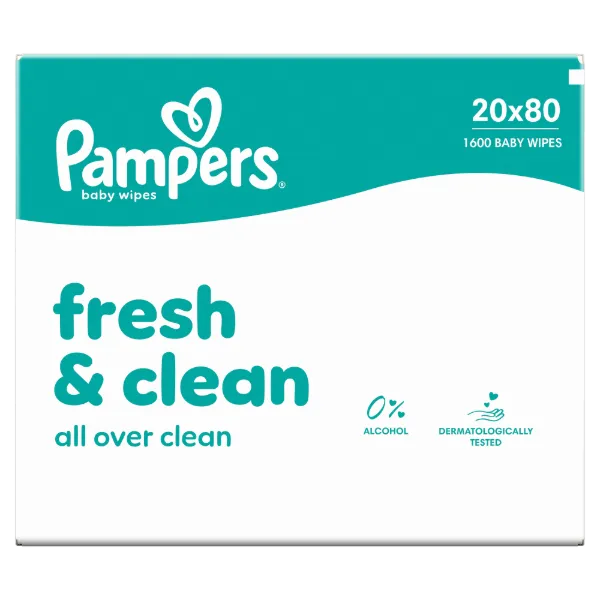 Pampers törlőkendő Fresh Clean XXL 20x80db termékhez kapcsolódó kép
