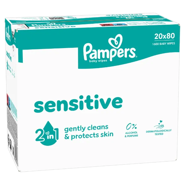 Pampers törlőkendő Sensitive XXL 20x80db termékhez kapcsolódó kép
