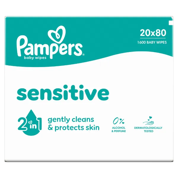 Pampers törlőkendő Sensitive XXL 20x80db termékhez kapcsolódó kép