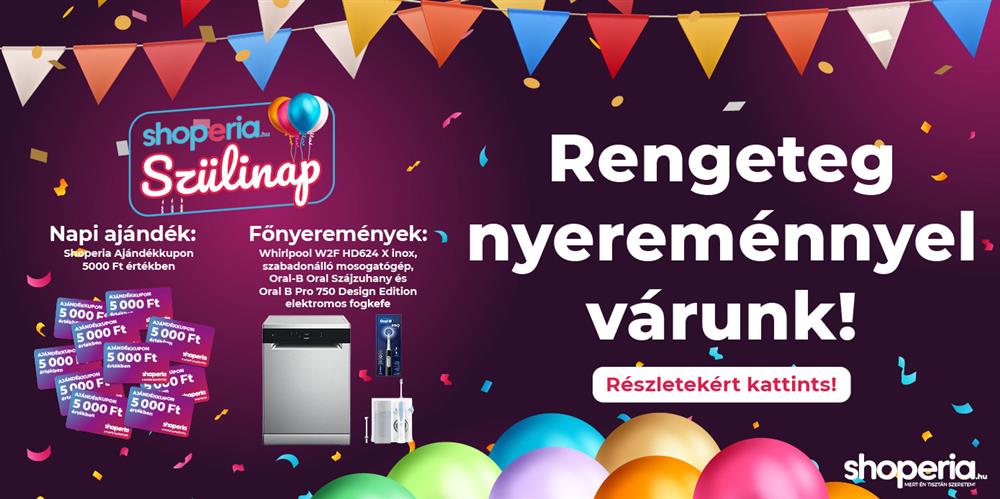 shoperia.hu szülinapi nyereményjáték